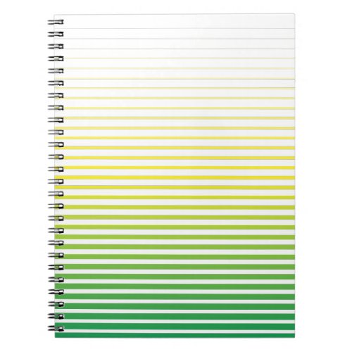 Peace and calm balance green and yellow lines  notebook