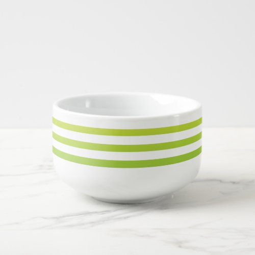 Peace and calm balance green and yellow lines soup mug