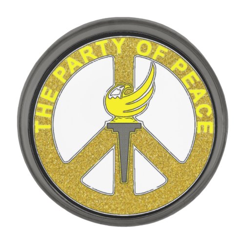 Peace and Cooperation  Gunmetal Finish Lapel Pin