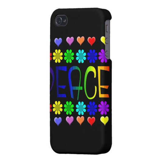 Peace and Flowers iPhone Case (Back Left)