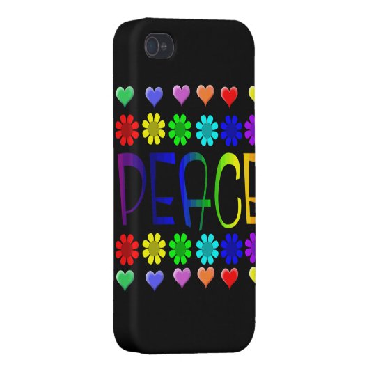 Peace and Flowers iPhone Case (Back Right)