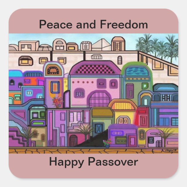 Peace and Freedom Passover Stickers (Front)
