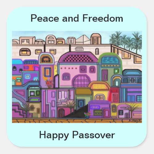 Peace and Freedom Passover Stickers