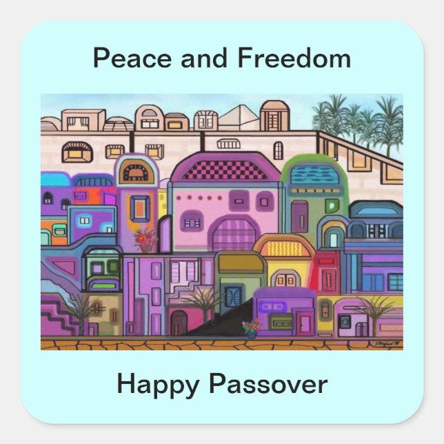 Peace and Freedom Passover Stickers (Front)
