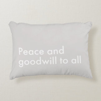 Peace and Goodwill to All Holiday Decor Accent Pillow