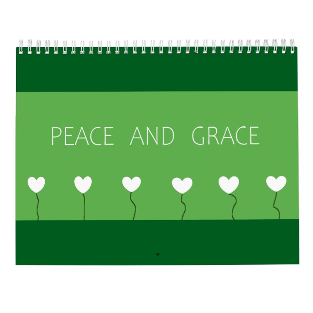 Peace and Grace Collection Calendar (Back)