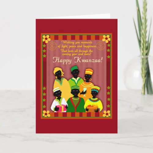 Peace And Happiness Kwanzaa Holiday Greeting Cards