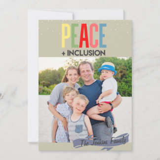 Peace and Inclusion Christmas Photo Template Card
