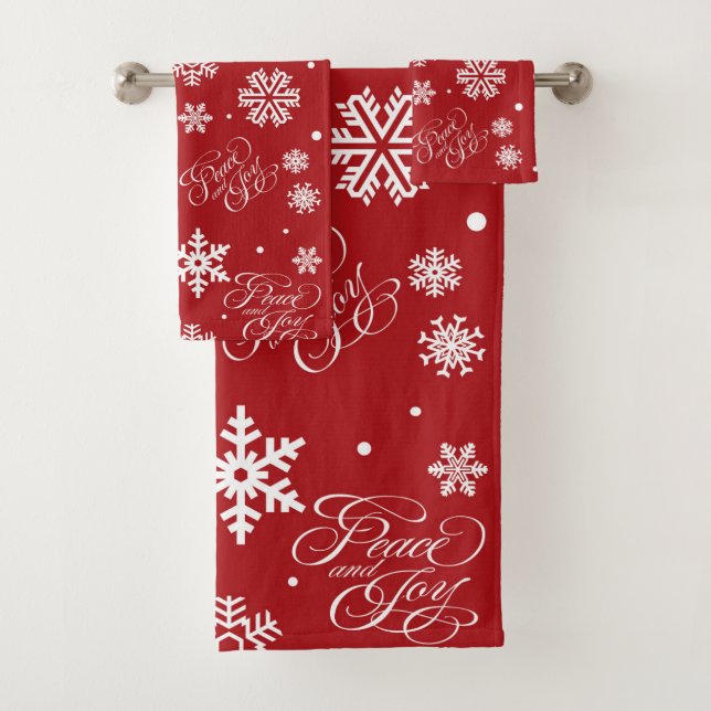 Peace and joy bath towel set (Insitu)