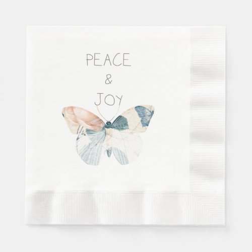 Peace and Joy Butterfly Napkins