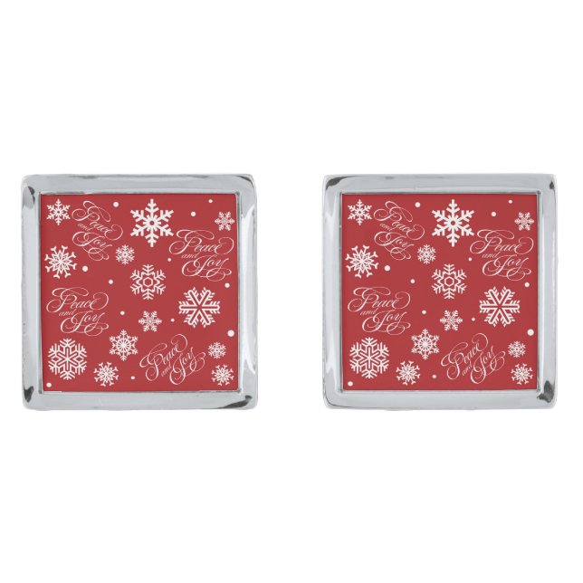 Peace and joy cufflinks (Front)