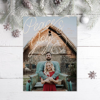 Peace and Joy Foil Holiday Card