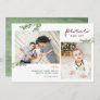 Peace and Joy | Greenery Branches 2 Photo Holiday Card
