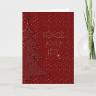 Peace And Joy Holiday Card