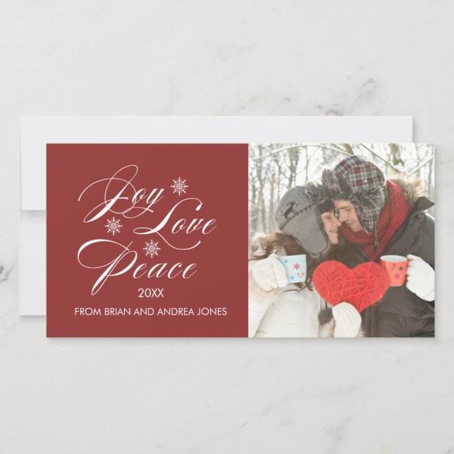 PEACE AND JOY | HOLIDAY PHOTO CARD (Front)