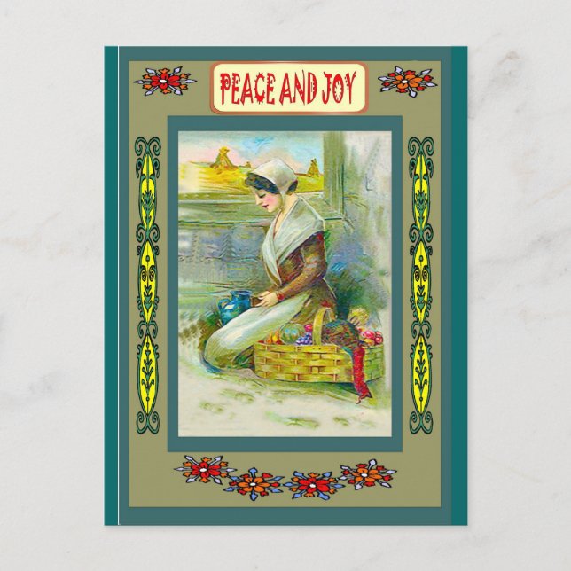 Peace and joy holiday postcard (Front)