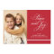 Peace and Joy Photo Greeting Red Script