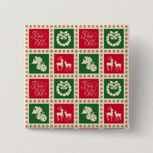 Peace and joy pinback button