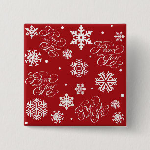 Peace and joy pinback button