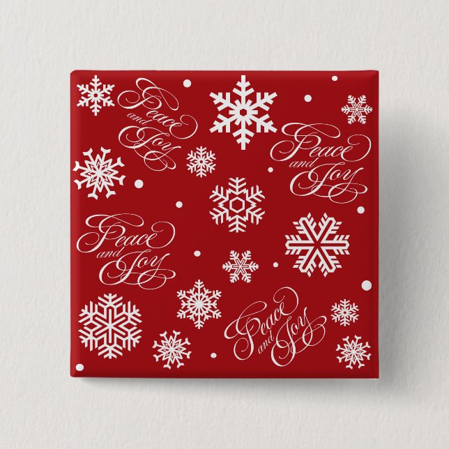 Peace and joy pinback button (Front)
