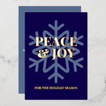 Peace and Joy Snowflake Typography