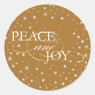 Peace and Joy - Stars - Sticker, Seal