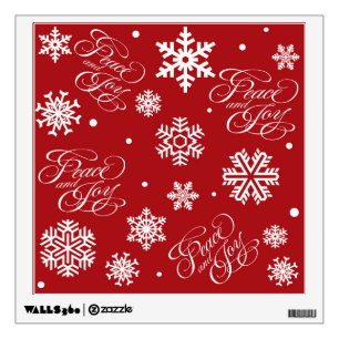 Peace and joy wall sticker