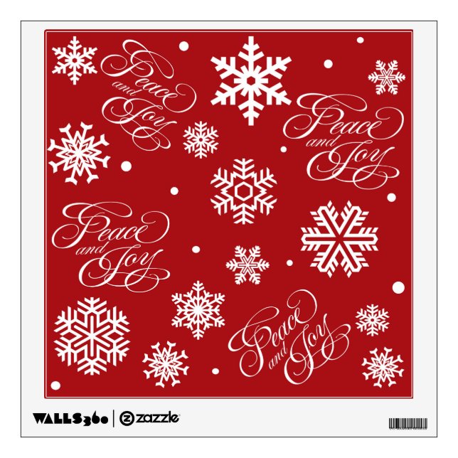 Peace and joy wall sticker (Front)