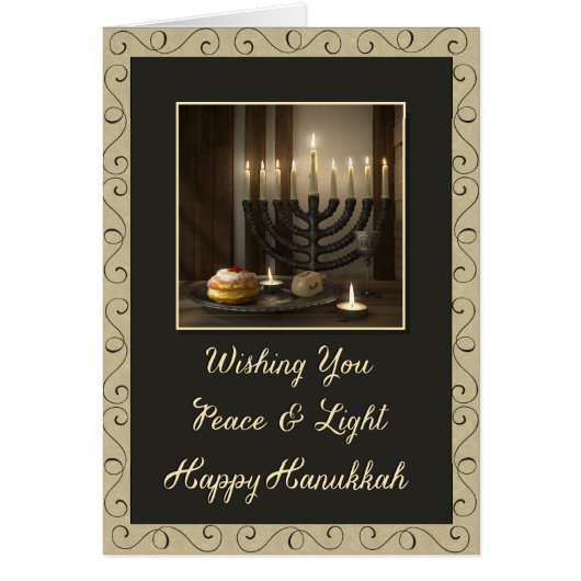 Peace and Light Hanukkah Cards (Front)