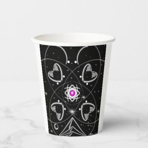 Peace and light paper cups