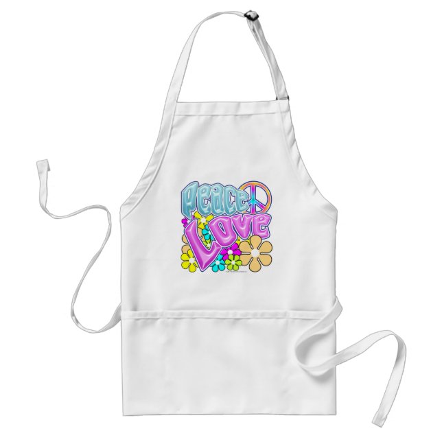 Peace And Love Adult Apron (Front)