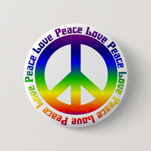 Peace and Love all around Button