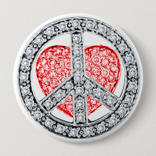 PEACE and LOVE Button