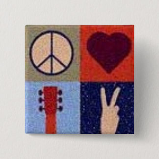 Peace and love. button