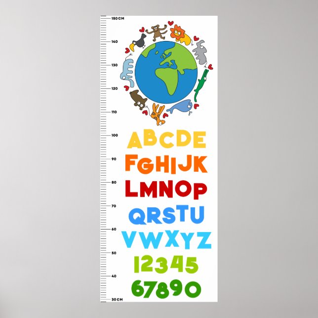 Peace And Love Cute Cartoon Animals of The World Poster (Front)