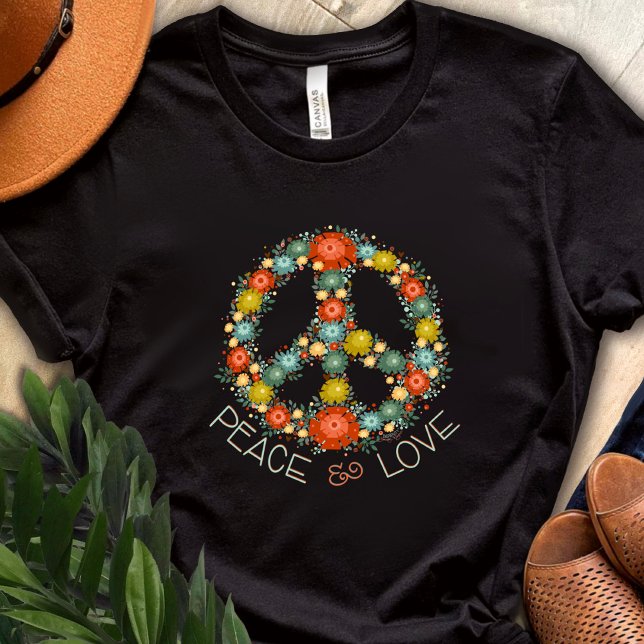“Peace and Love Floral” Inspirivity T-Shirt (Creator Uploaded)