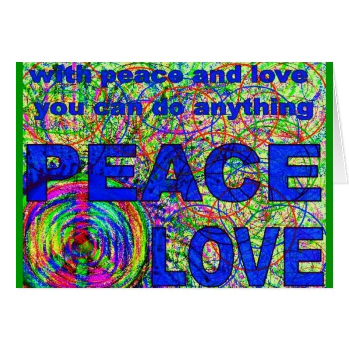 Peace and Love Greeting Cards