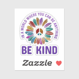 Peace and Love Hippie Boho Be Kind Sticker