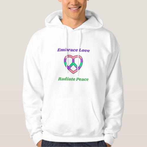 Peace and love hoodie