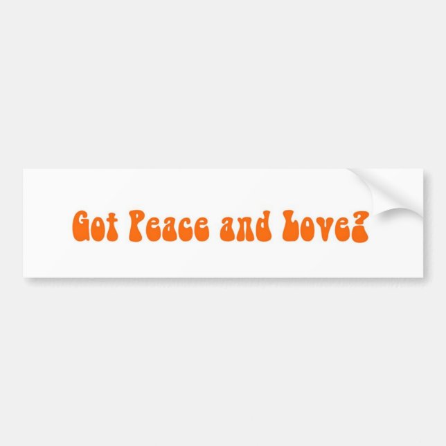 Peace and Love in Paia Maui Bumper Sticker (Front)