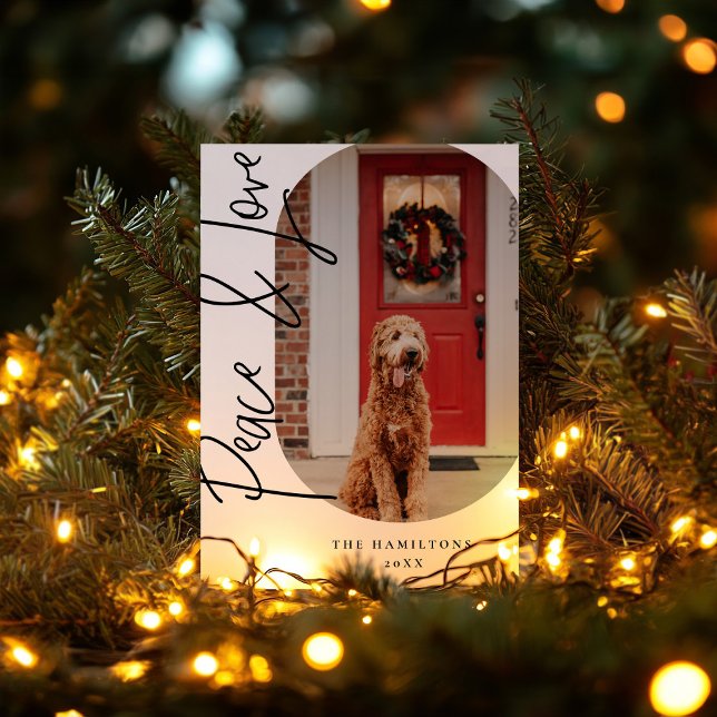 Peace and Love Modern Minimalist Card (Creator Uploaded)