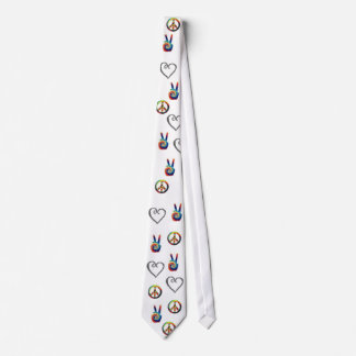 Peace and love neck tie