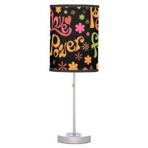 Peace and Love Pattern Table Lamp