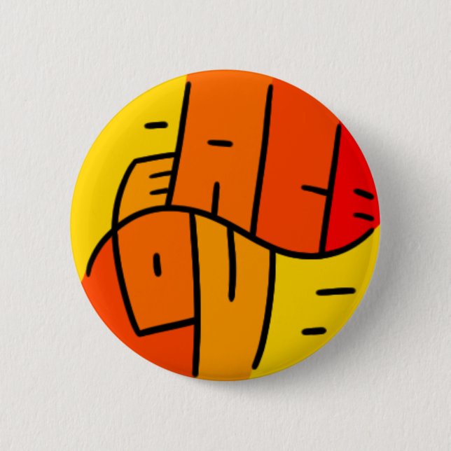 Peace and Love Pinback Button (Front)