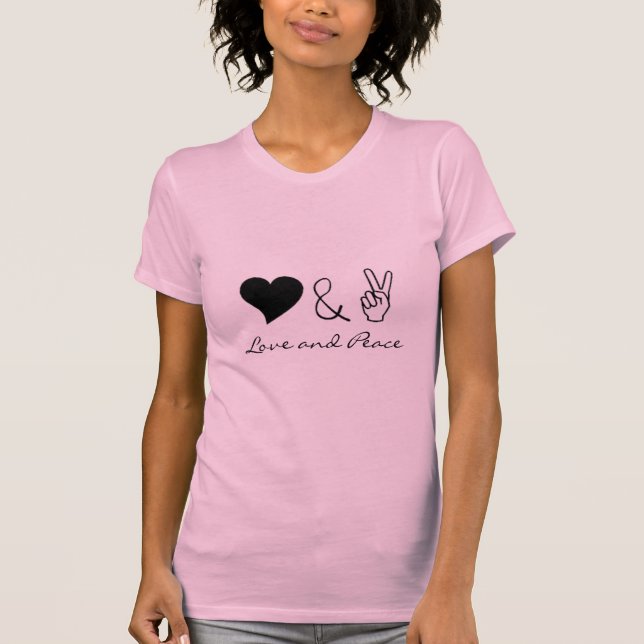 Peace and Love Pink Shirt (Front)