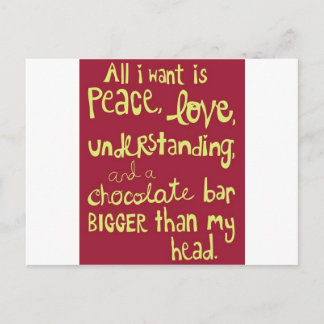 Peace and Love Postcard