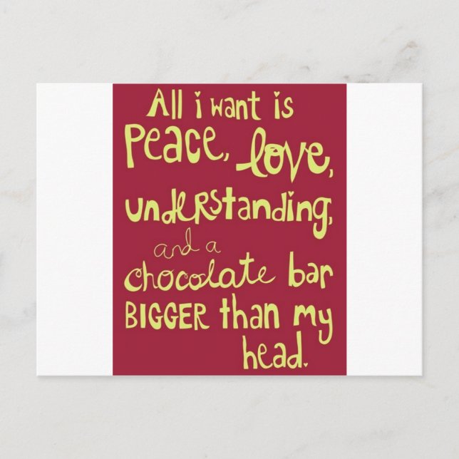Peace and Love Postcard (Front)