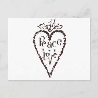 Peace and Love Postcard