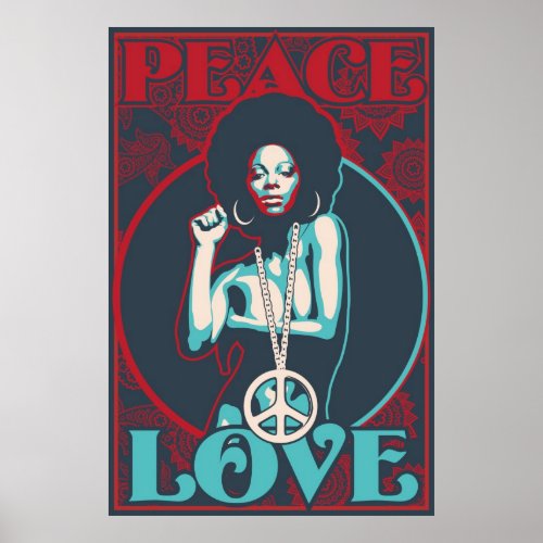 Peace and Love Poster