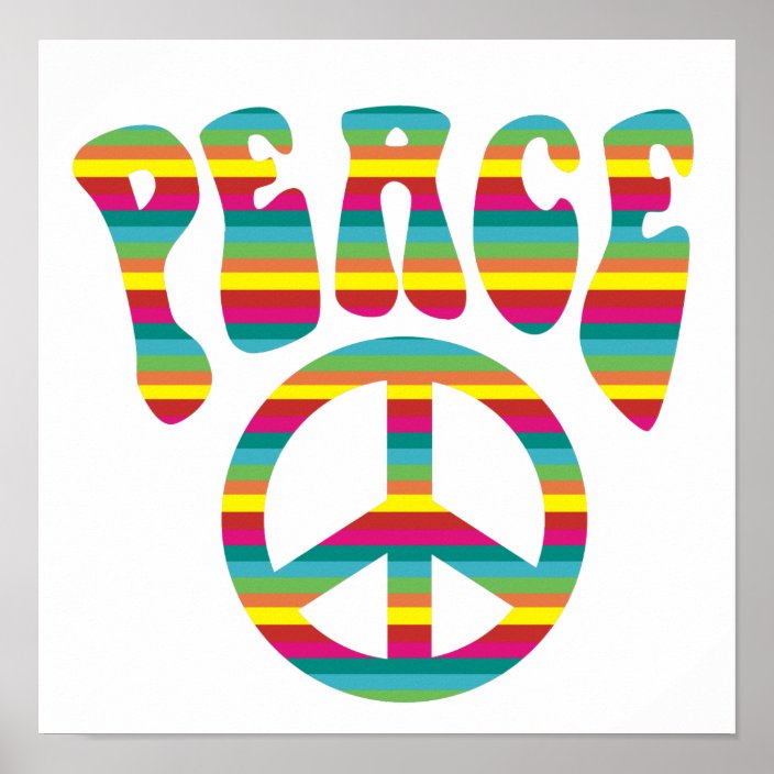 Peace and Love! Poster | Zazzle.com